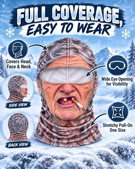 3D Funny Realistic Face Ski Mask