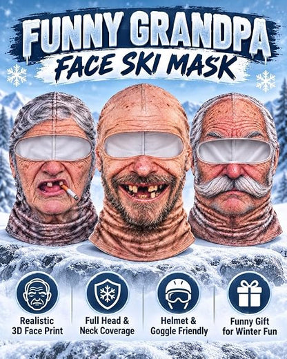 3D Funny Realistic Face Ski Mask