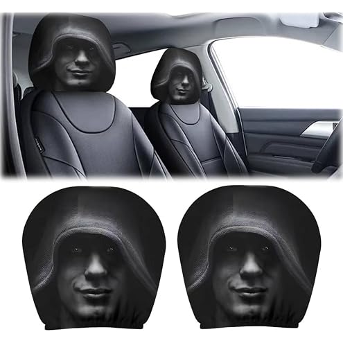 “Scary Face” Headrest Cover, Spooky-Style Stretchable Headrest Protector