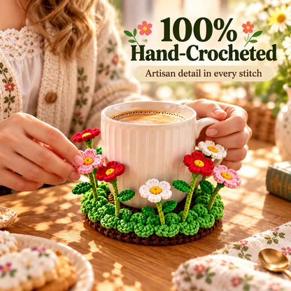Hand-Crocheted Floral Coasters | Timeless Table Art 🌸