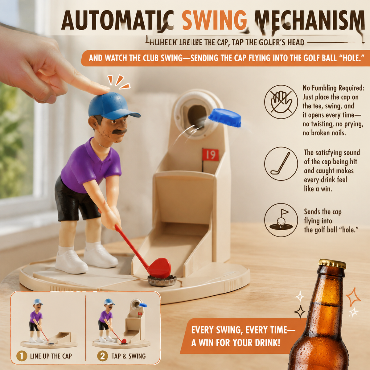 🏌️Novel Golf Ball-Shaped Bottle Opener