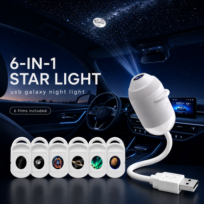 💡🌃2-in-1 Galaxy Star Projector USB Night Light for Indoor Decor 2026