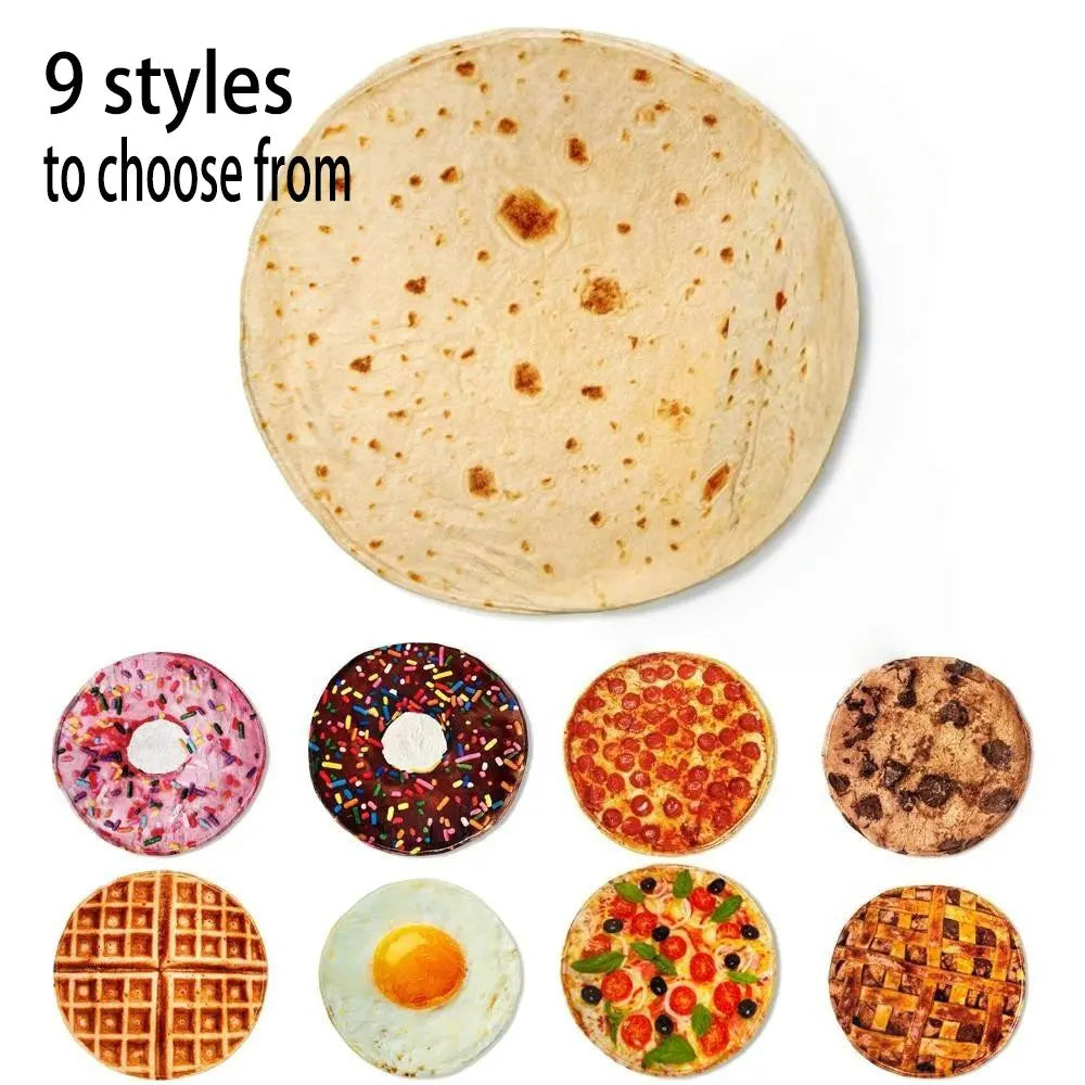 Food Themed Blanket - Soft Comfortable Nap Blanket for Home & Office