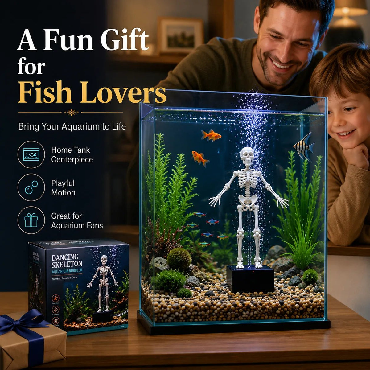 💀Dancing Skeleton Aquarium Bubbler