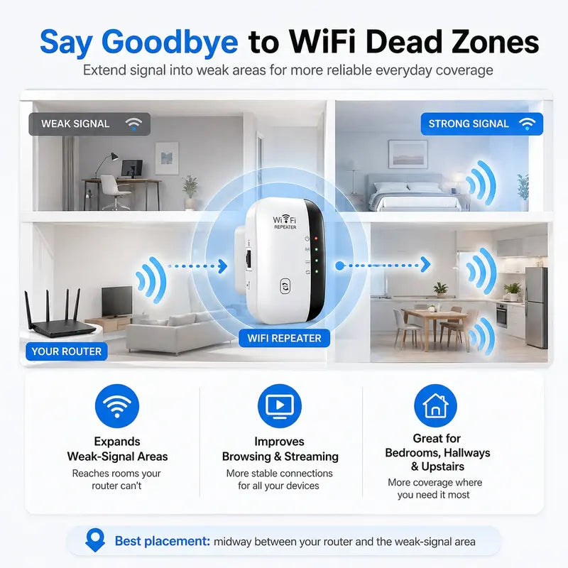 🏆#1 Best Seller-LatencyDominator Elite Wi-Fi Range Booster