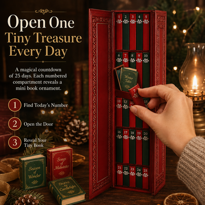 📚 25-Day Book Advent Calendar – 25 Openable Mini Book