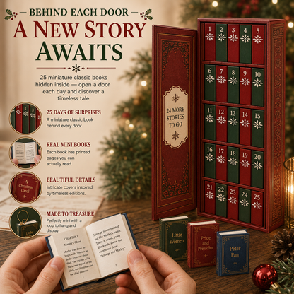 📚 25-Day Book Advent Calendar – 25 Openable Mini Book