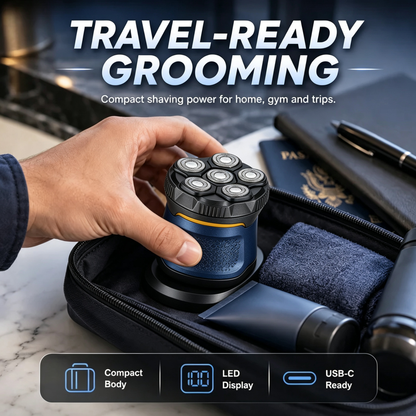 🔥 6D Floating Head Shaver for Men – Cordless Waterproof Electric Bald Head Razor