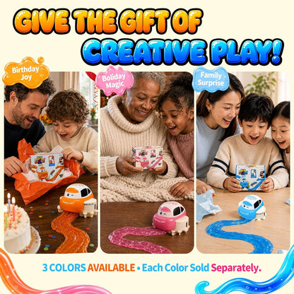 Slime Race Track Kit with USB-C Rechargeable Toy Car, Slime for Kid