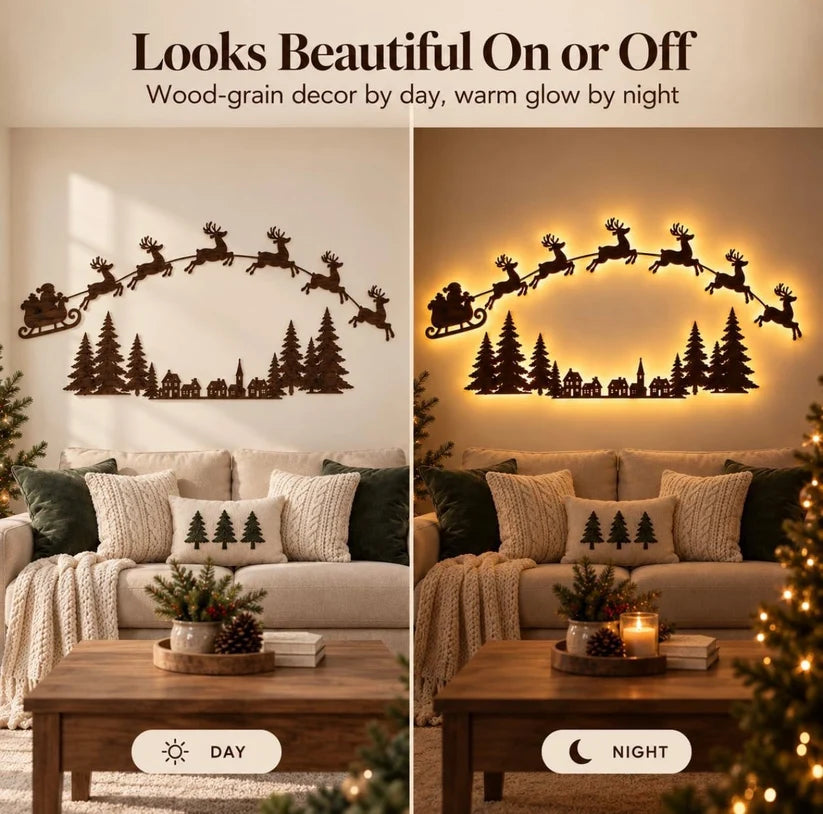 🎄 LED Reindeer Wall Decorations - ✨Festive Christmas Lighting