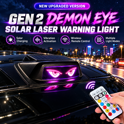 Solar LED Roof Warning Light for Cars with Remote Control