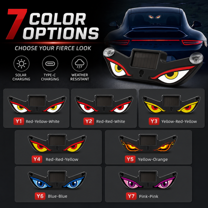 🔥 Solar LED Car Eyes – Flashing Windshield Light