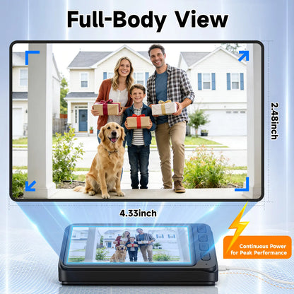 1080P Wireless Doorbell Camera with 4.3in Monitor No WiFi