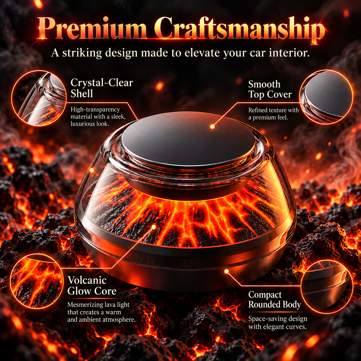 Volcanic Iceberg Car Air Freshener – Auto Spray Diffuser