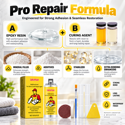 🔧Quick-Drying Tile Repair Glue - Complete Tool Kit for DIY – Fix Cracks Permanently in Minutes!✨