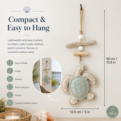 Glowing Coastal Sea Turtle Wall Art