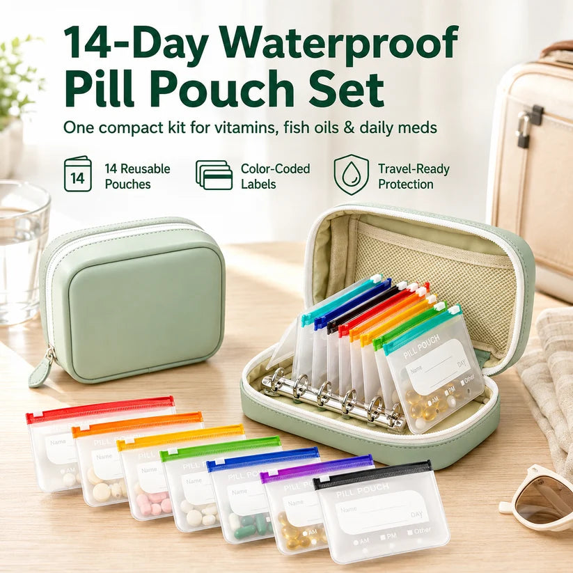 💊Reusable Waterproof Travel Medicine Bag Set