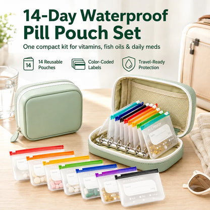 💊Reusable Waterproof Travel Medicine Bag Set