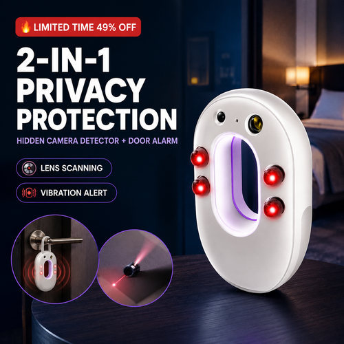 Limited Time – 2-in-1 Hidden Camera Detector & Door Alarm 🔒