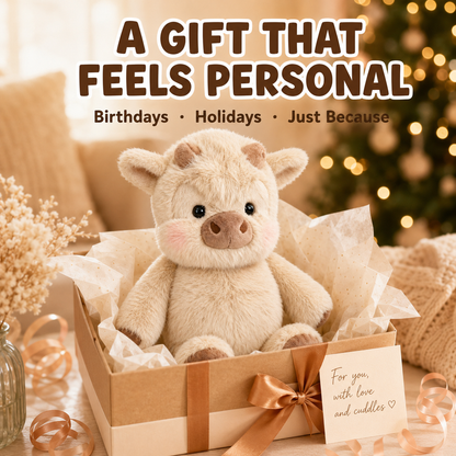 Running Scottish Highland Cow Stuffed Animal