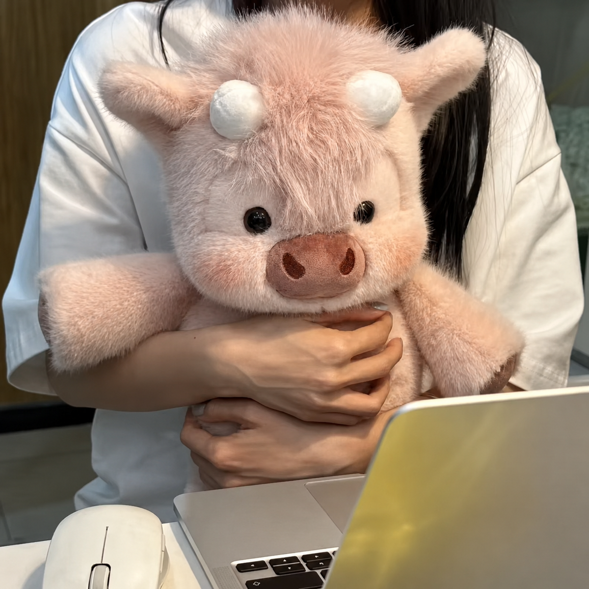 Running Scottish Highland Cow Stuffed Animal