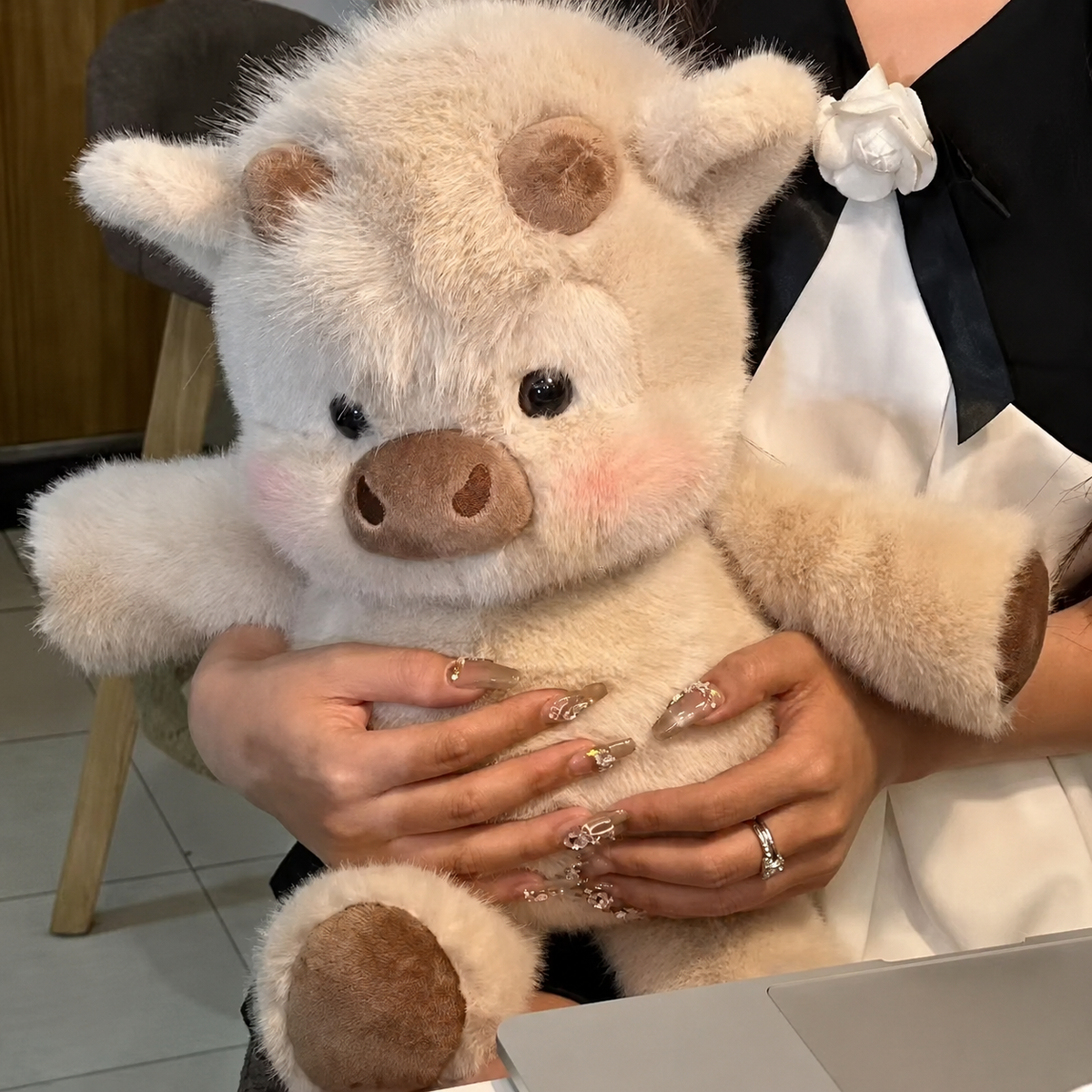 Running Scottish Highland Cow Stuffed Animal