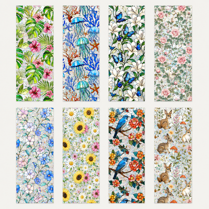 🌈Flower Stained Glass Window Film