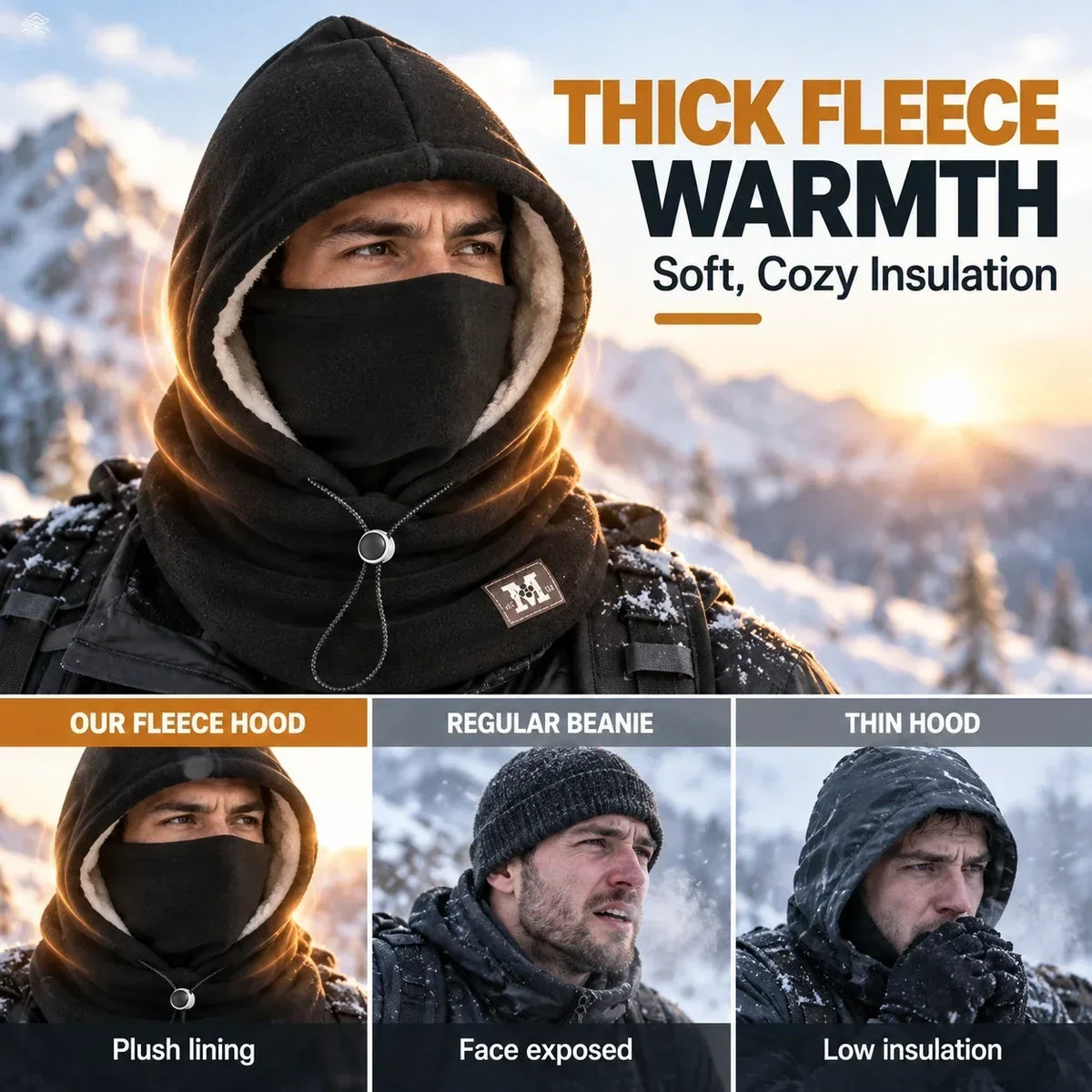 ❄️Winter Fleece Hood – 3-in-1 Warmth for Head, Face & Neck