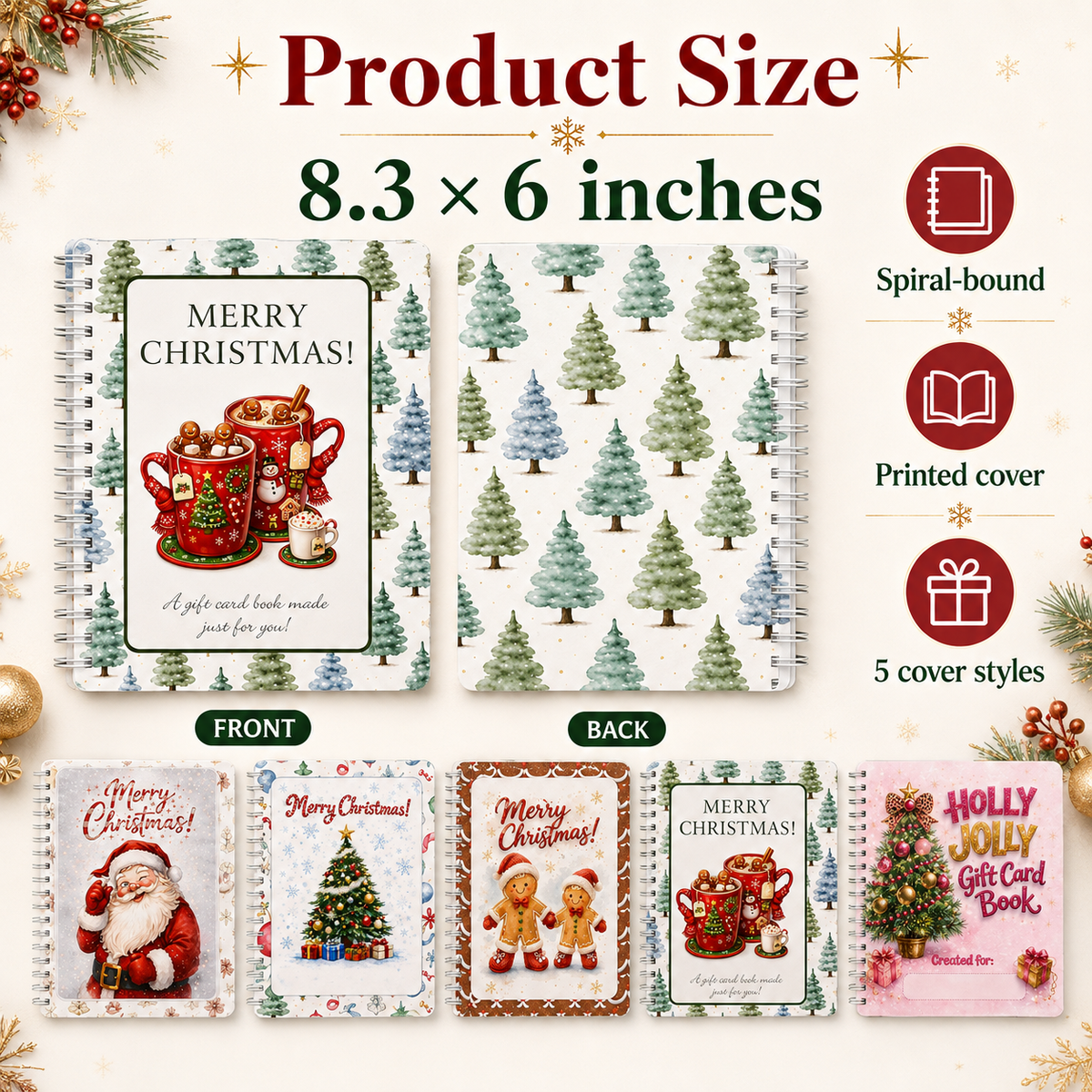 🔥 LIMITED-TIME 50% OFF — Holographic Christmas Gift Card Booklet