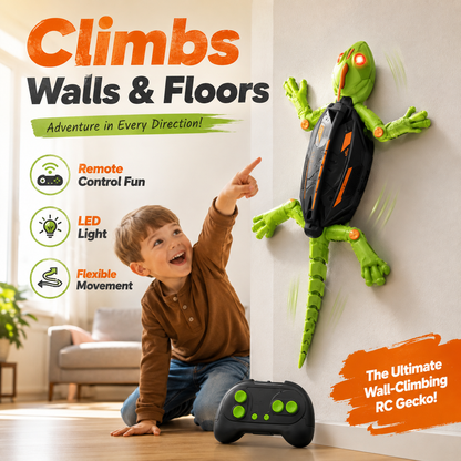Gecko Rush Remote Control Wall Climbing Lizard Toy — Ceiling & Floor Crawler
