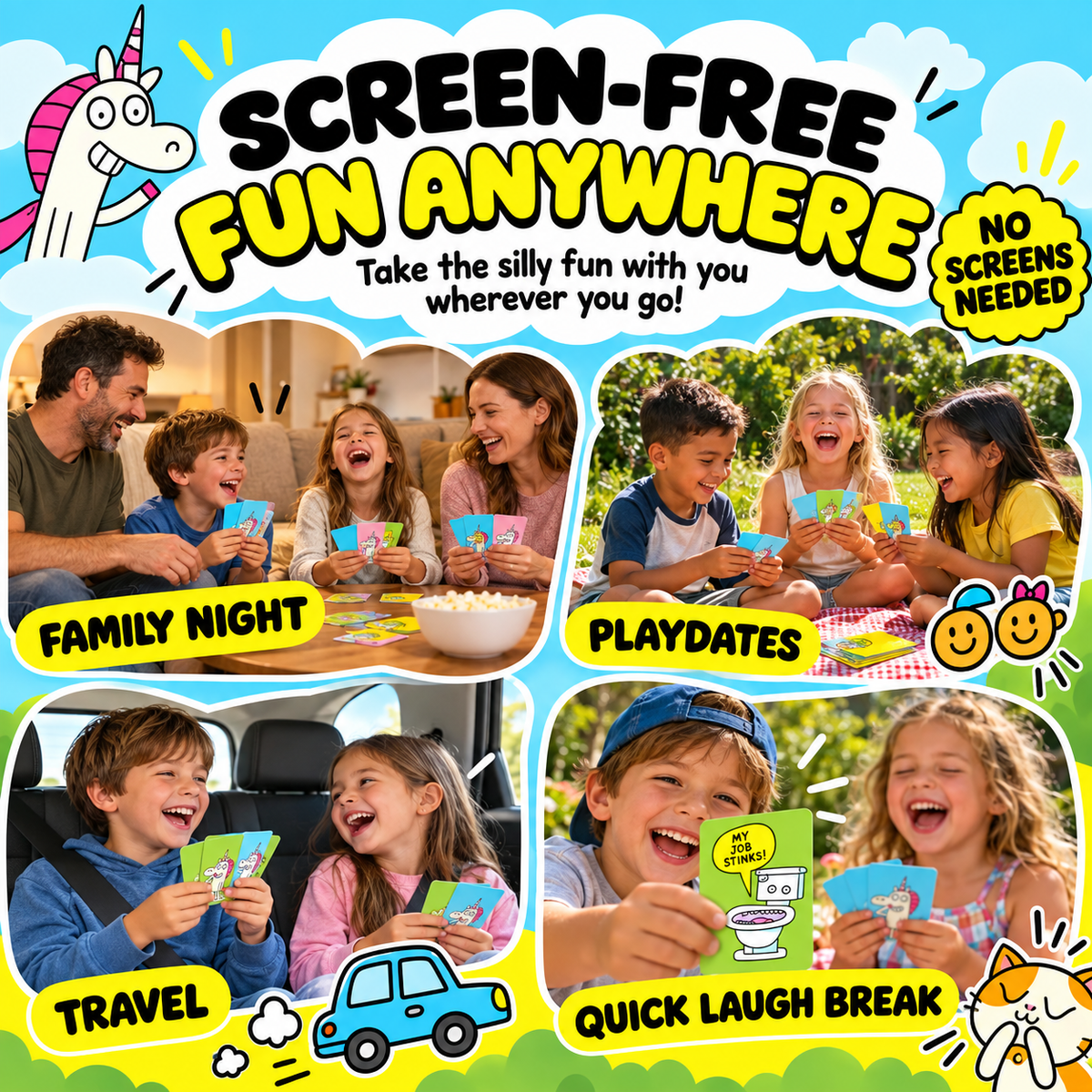 Super Silly Go Fish Card Game for Kids & Family Game Night