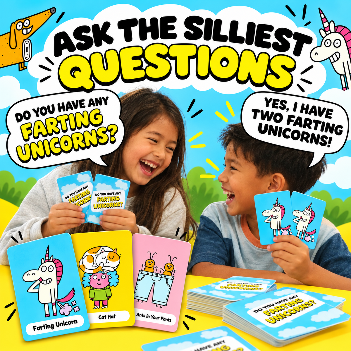Super Silly Go Fish Card Game for Kids & Family Game Night
