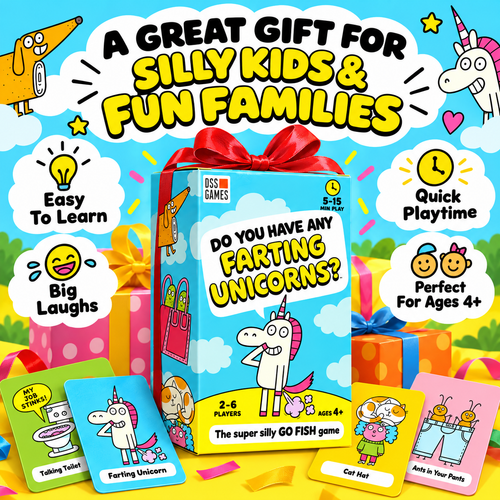 Super Silly Go Fish Card Game for Kids & Family Game Night