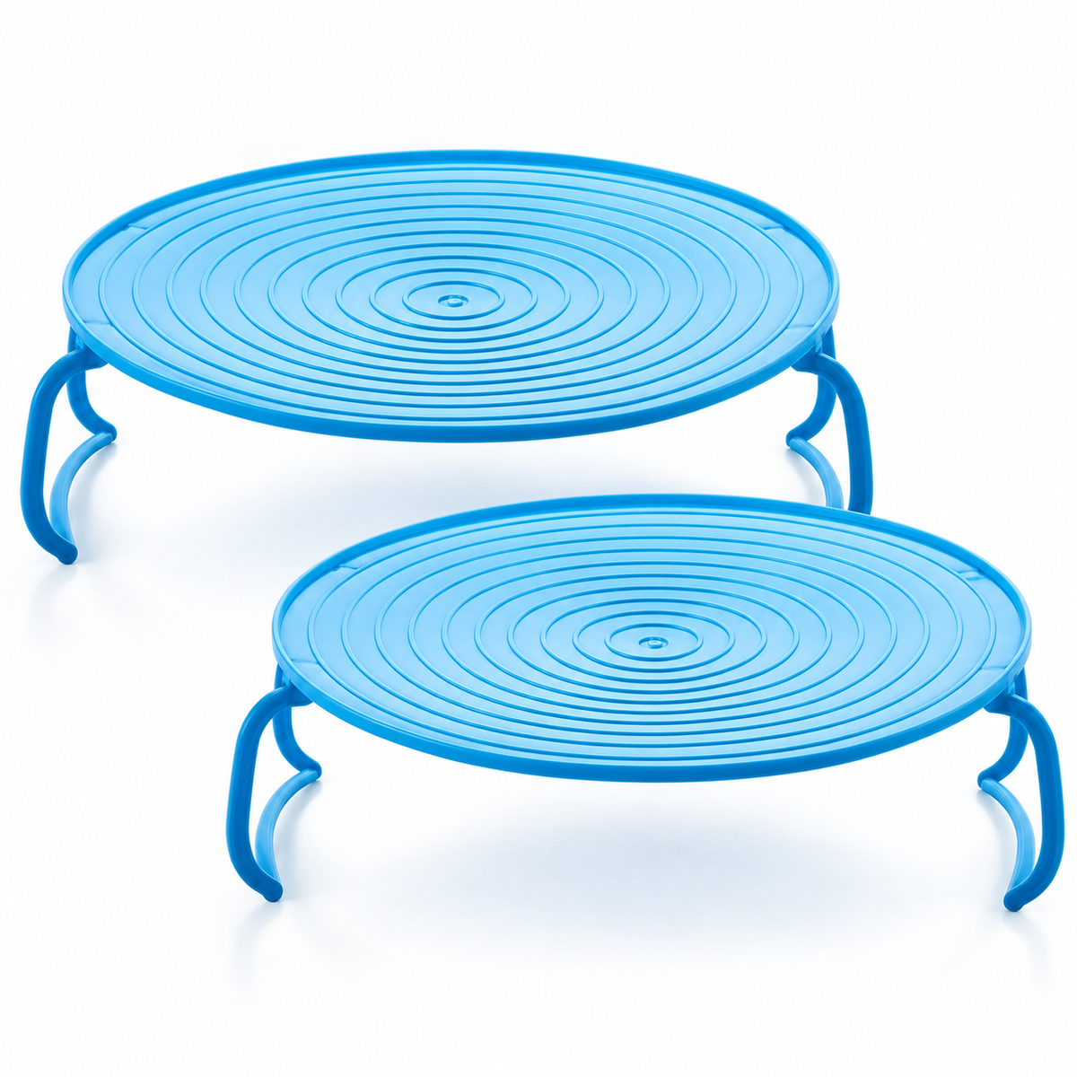 2Pcs 4-in-1 Foldable Microwave Rack