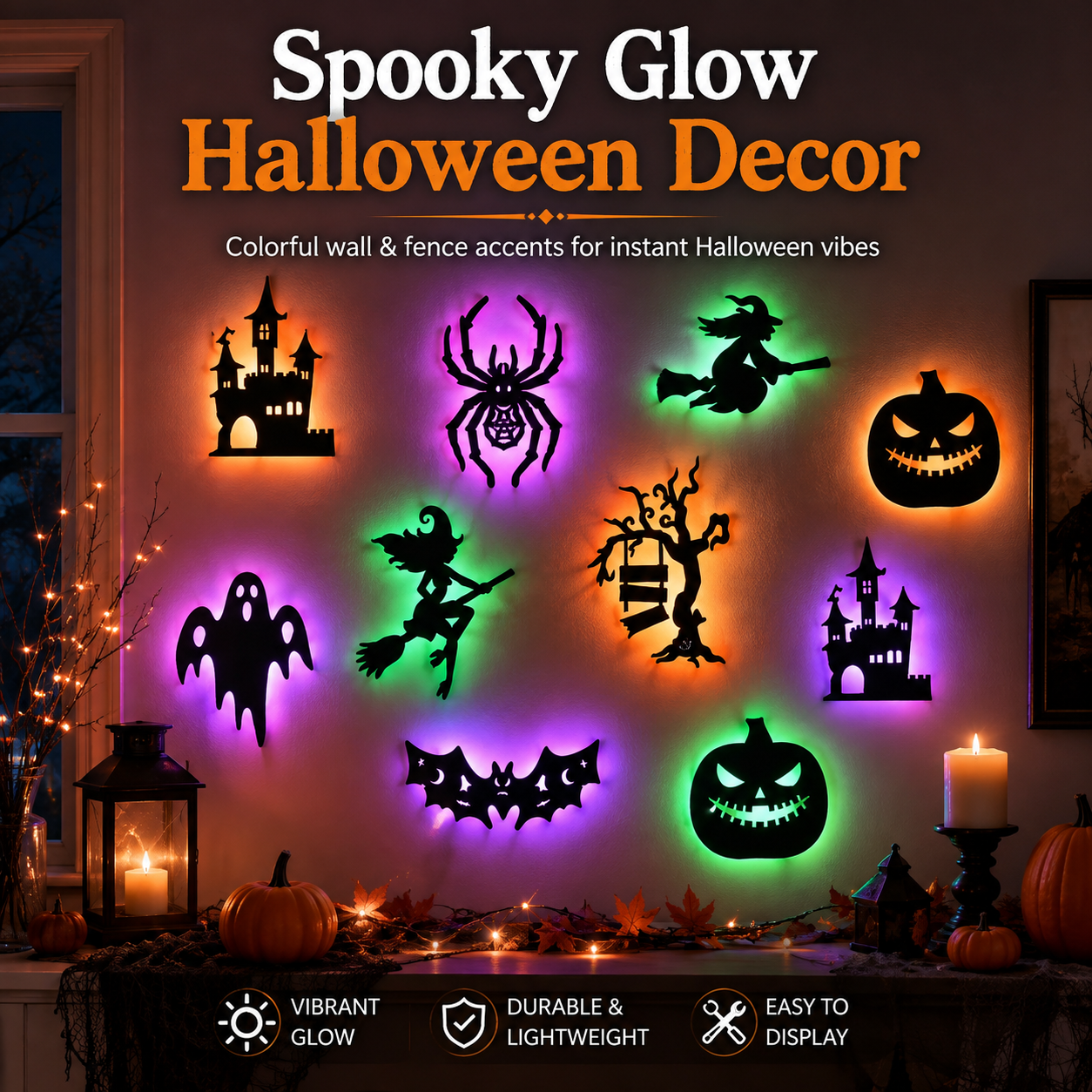 👻 Glow-in-the-Dark Halloween Wall Stickers