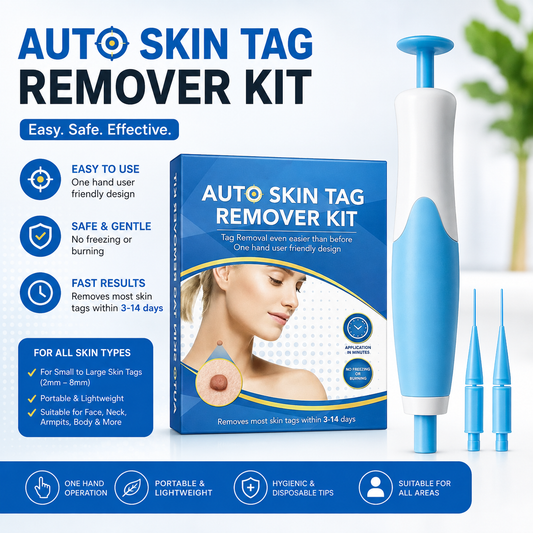Double-Headed Wart Removing Pen Set: Auto Skin Tag Remover and Painless Mole Wart Removal Kit - Skin Care Beauty Tool