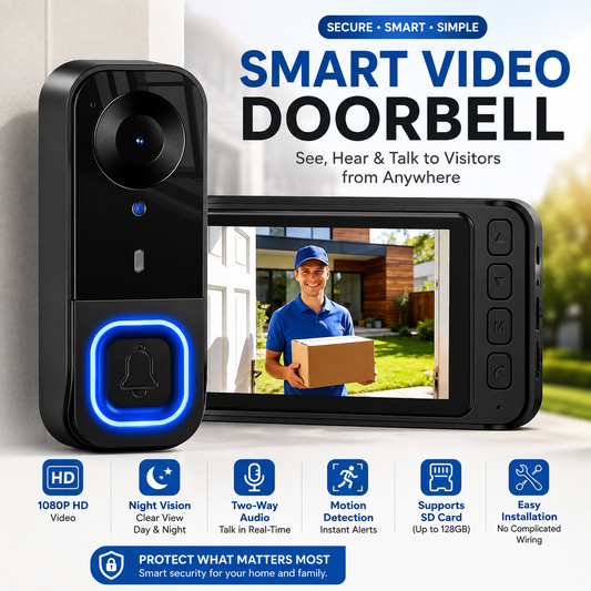 1080P Wireless Doorbell Camera with 4.3in Monitor No WiFi