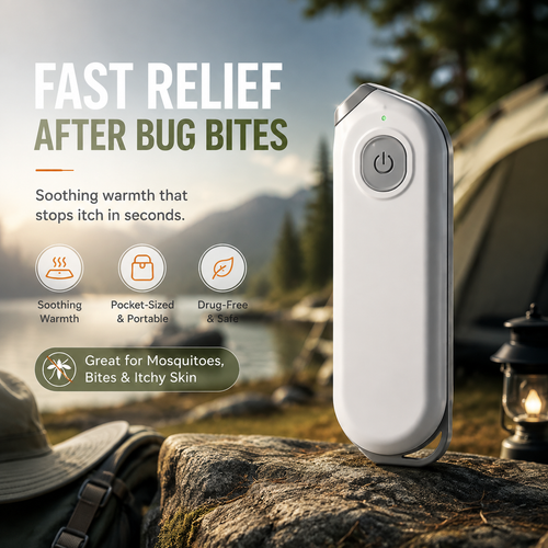 🔥Portable Hot‑Compress Electric Itch‑Relief Device, Heating Soothing Stick for Adults and Toddlers for Outdoor Use