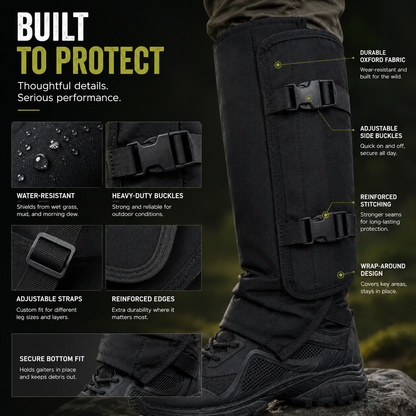 🥾Adjustable Snake-Resistant Leg Gaiters for Hiking & Hunting