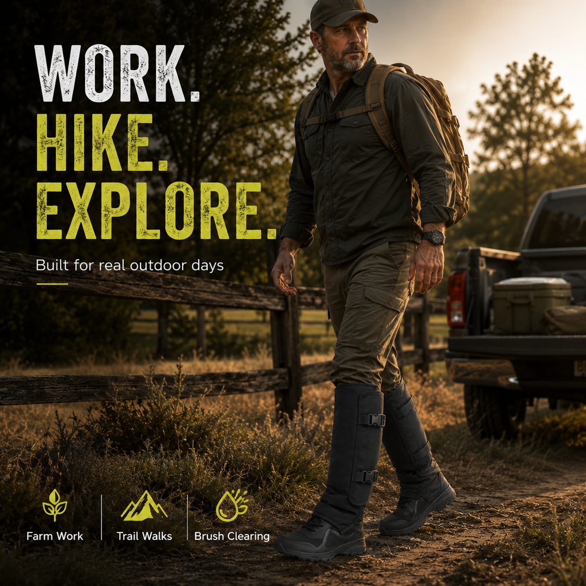 🥾Adjustable Snake-Resistant Leg Gaiters for Hiking & Hunting