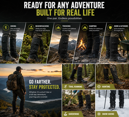 🥾Adjustable Snake-Resistant Leg Gaiters for Hiking & Hunting