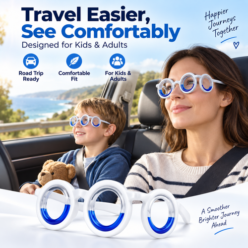 Anti-Motion Sickness Glasses – Ultra-Light Relief for Travel Nausea