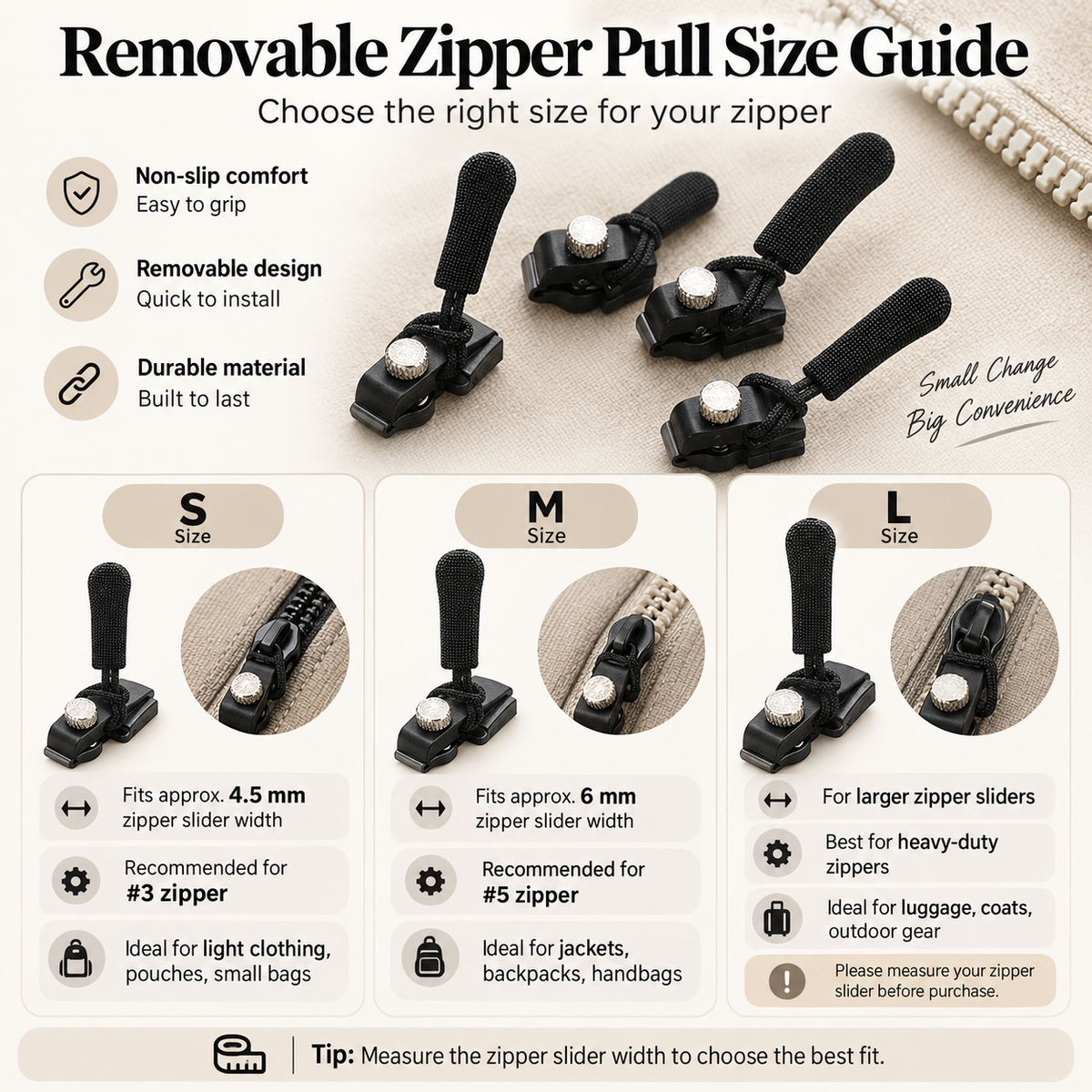 🔗 ZipperPro Easy Fix Pullers ⚡ Instant Zipper Repair – No Tools, No Sewing