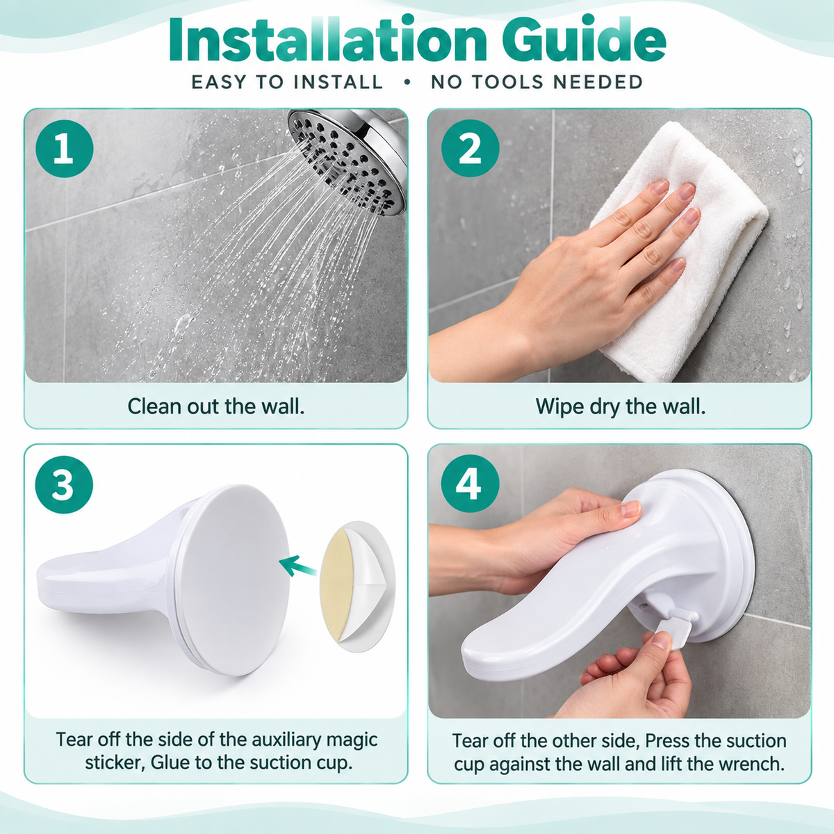Suction Cup Shower Footrest – Easy Leg Positioning for Shaving