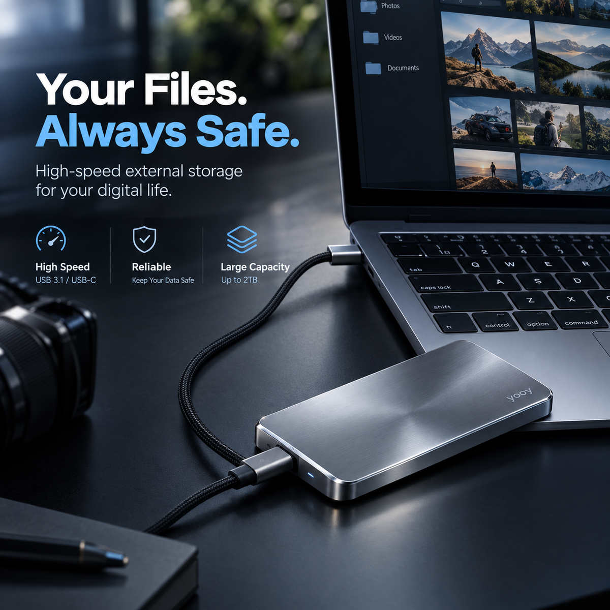 Portable External SSD – Protect Your Photos, Videos & Important Files