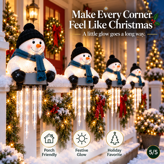 ☃️Today 49% OFF - WinterGlow Snowman Icicle Light Decor🔥
