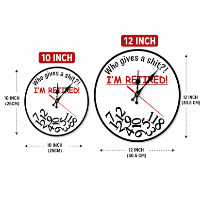 🔥Hot Sale 🔥Retirement Humorous Quote Wall Clock