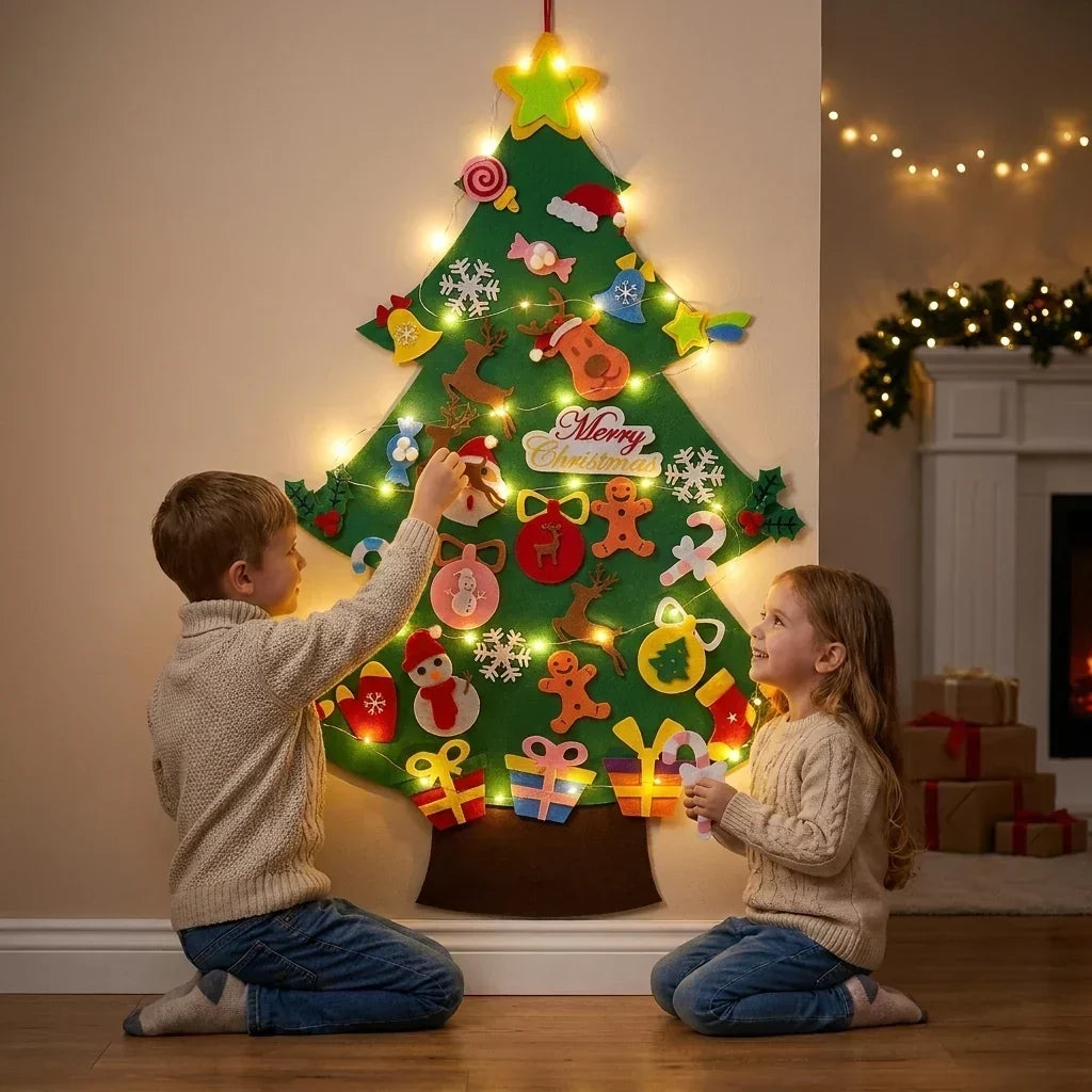 🎄 Kids DIY Felt Christmas Tree – Create, Decorate & Make Holiday Memories ✨🎁