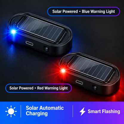 Buy 1 Get 1 Free🚨Solar Car Anti-Theft Light - Light Sensor Auto Flash Fake Warning Light for All Cars🚗