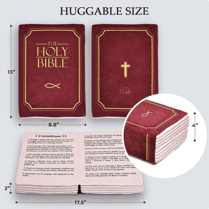✝️ Bible Scripture Pillow | Unfoldable 1 Corinthians 13 Plush Christian Gift